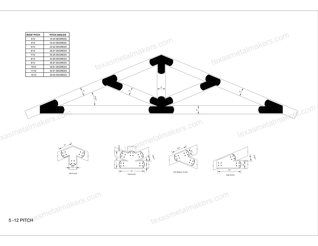 Decorative Design Timber Truss Brackets for 8x8 Posts, 8" Timber Truss Brackets