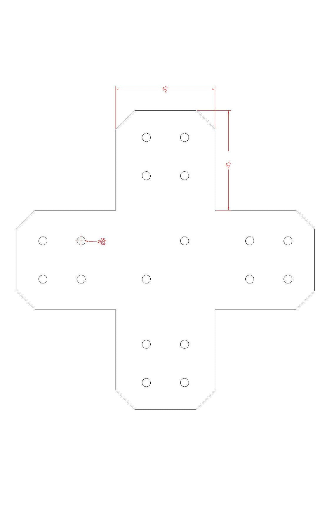 8" Chamfered Steel X Bracket: Pergola Post Support