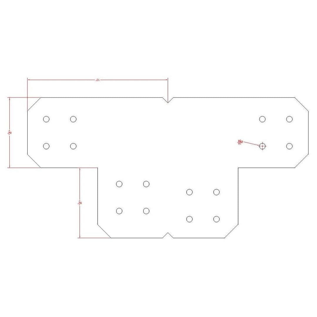 Chamfered Design Corner Bracket for 8" Post, 8x8 Corner Support Bracket, 8x8 Pergola Bracket, 8 inch Post Bracket, 8x8 Corner Bracket