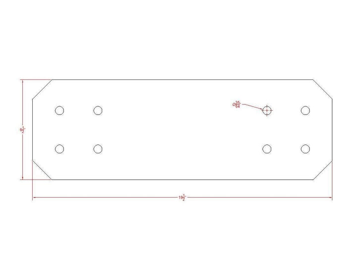 Chamfered 8" Steel Pergola Bracket: Heavy-Duty Truss Plate