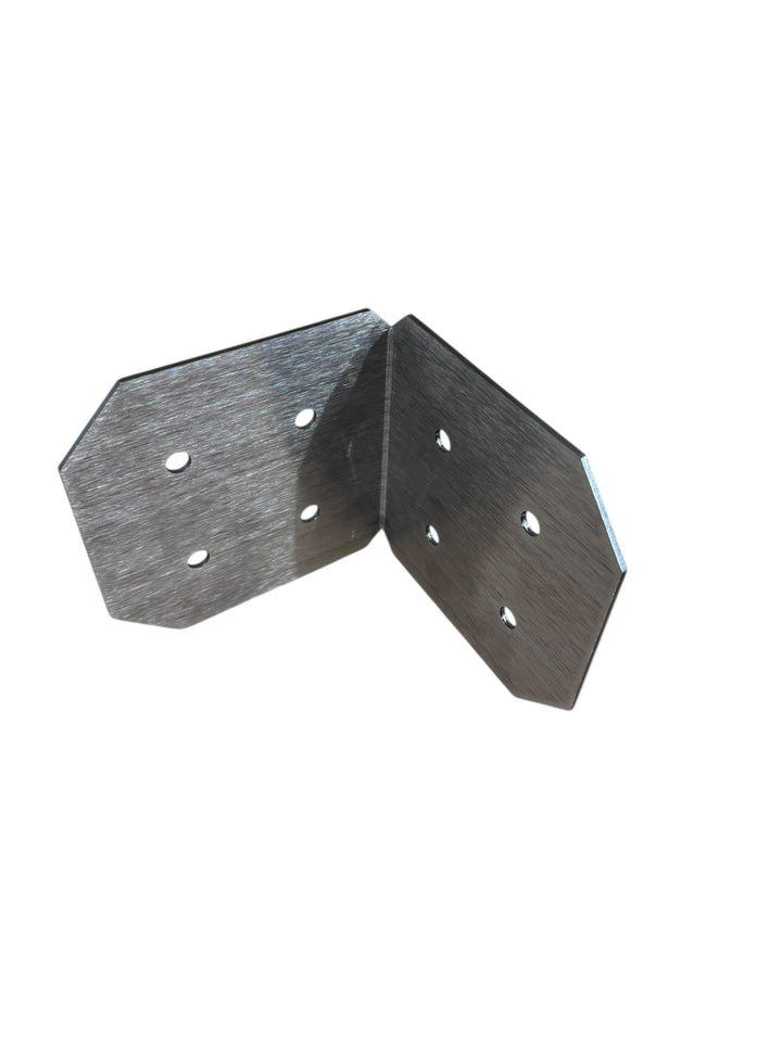 8x8 Chamfered 90 Degree Steel Bracket - Wood Post Pergola Support