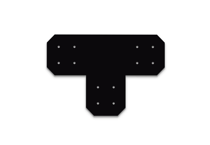 Chamfered Design T Bracket for 6x6 Post, 6 Inch T Bracket Bolt Plate, T Support Bracket, Pergola Bracket, 6 inch, Truss Plate