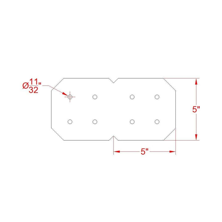 90 Degree Chamfered Angle Bracket for 6x6 Wood Post, 6x6 Angle Bracket, Wood Post Bracket, Angle Support Bracket, Pergola Bracket, Dog Eared