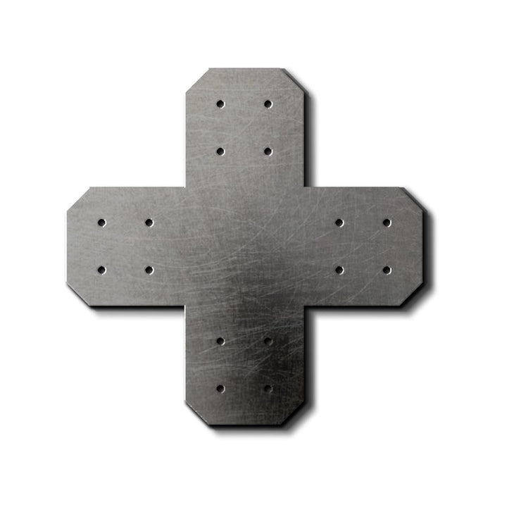 Chamfered Design X Bracket for 6x6 Post, 6x6 Bolt Plate, 6 Inch X Support Bracket, Pergola Bracket, 6 inch Cross Bracket | Made in the USA!