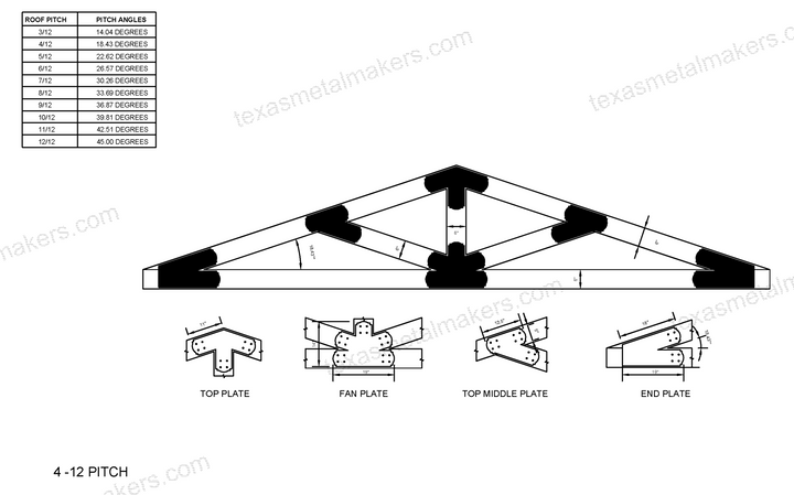 6x6 Decorative Design Timber Truss Brackets for 6x6 Posts, 6" Timber Truss Brackets, 6x6 Timber Fan Bracket