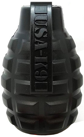 USA-K9 Grenade Shaped eDispenser Durable Dog Chew Toy &amp; Treat Dispenser - Army Green