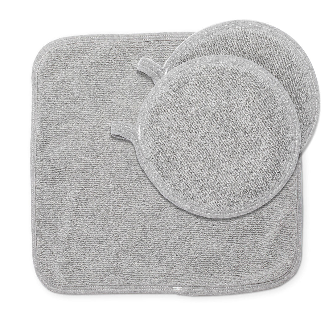 Cook &amp; Clean Bundle 100% Cotton Dish Drying Mat 16" x 18.5", (2) 100% Cotton Pot Holders