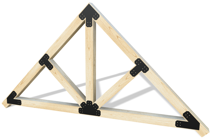 Chamfered Design Dog Eared Timber Truss Brackets for 8x8 Posts, 8" Timber Truss Brackets, 8x8 Fan Bracket