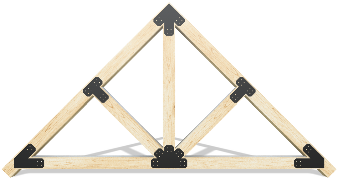 Chamfered Design Dog Eared Timber Truss Brackets for 8x8 Posts, 8" Timber Truss Brackets