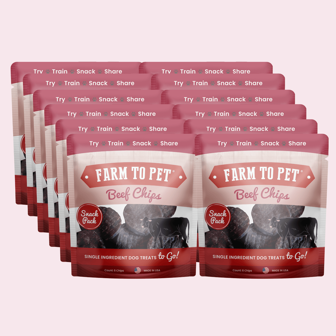 Beef Chips Snack Pack Bundles | Dog Treats for Training &amp; Travel