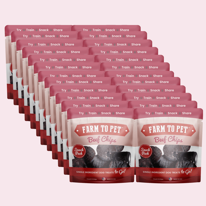Beef Chips Snack Pack Bundles | Dog Treats for Training &amp; Travel