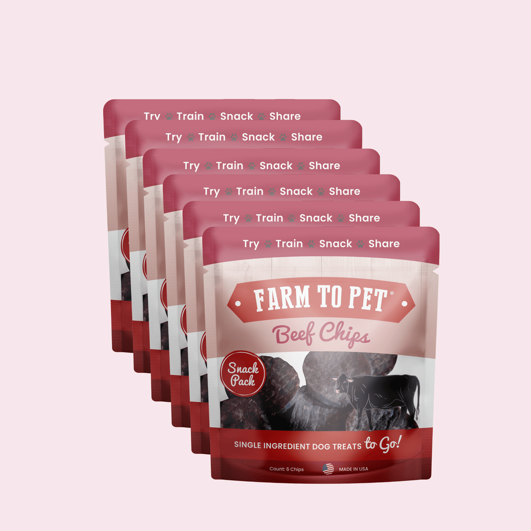 Beef Chips Snack Pack Bundles | Dog Treats for Training &amp; Travel
