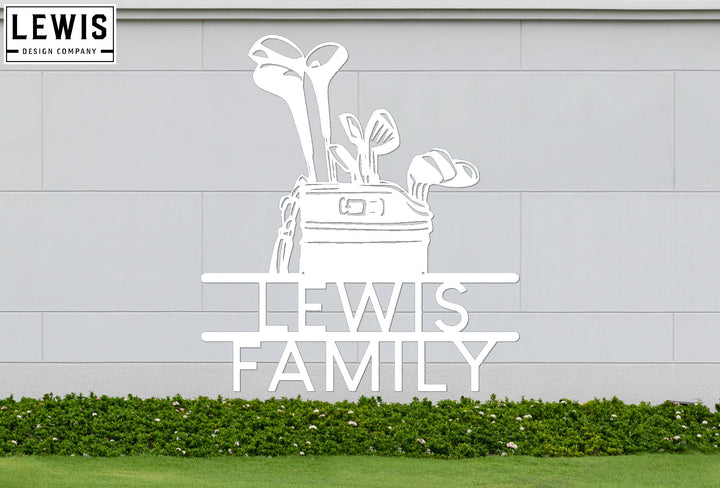 Golf Bag Custom Name Metal Sign