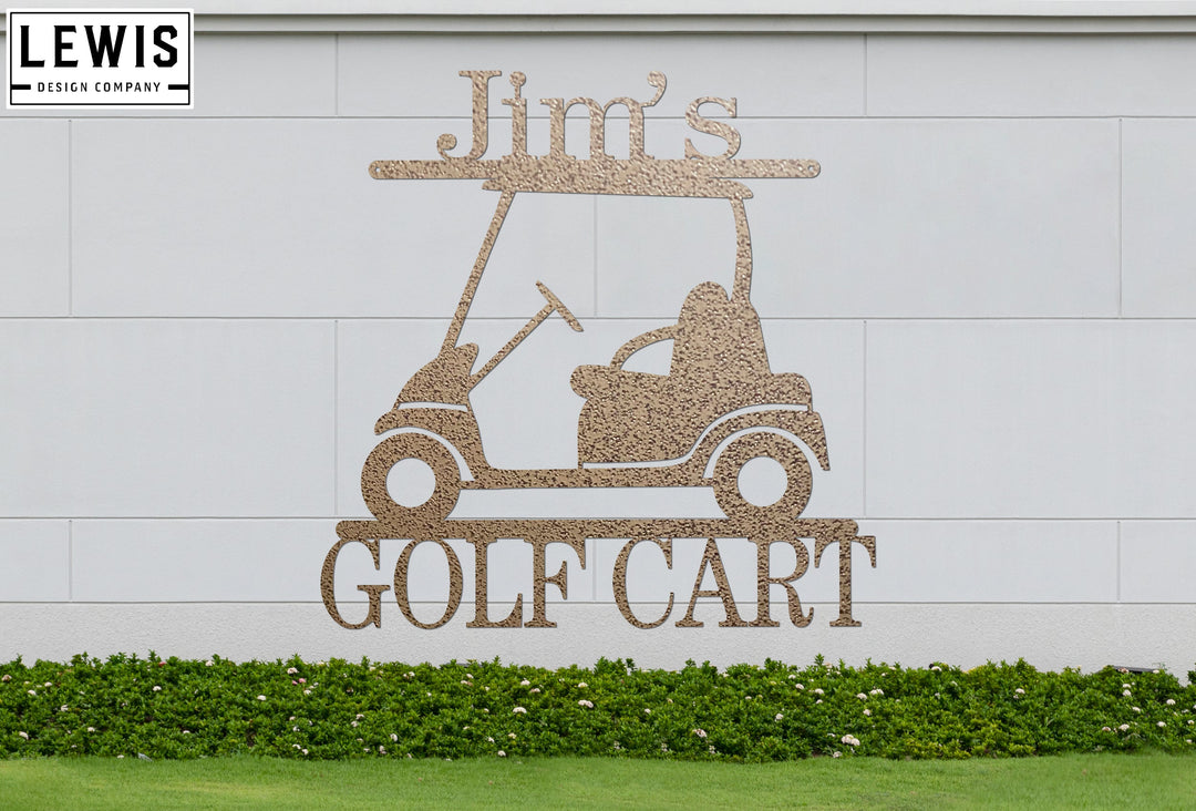 Golf Cart Custom Metal Sign | Personalized Golf Decor