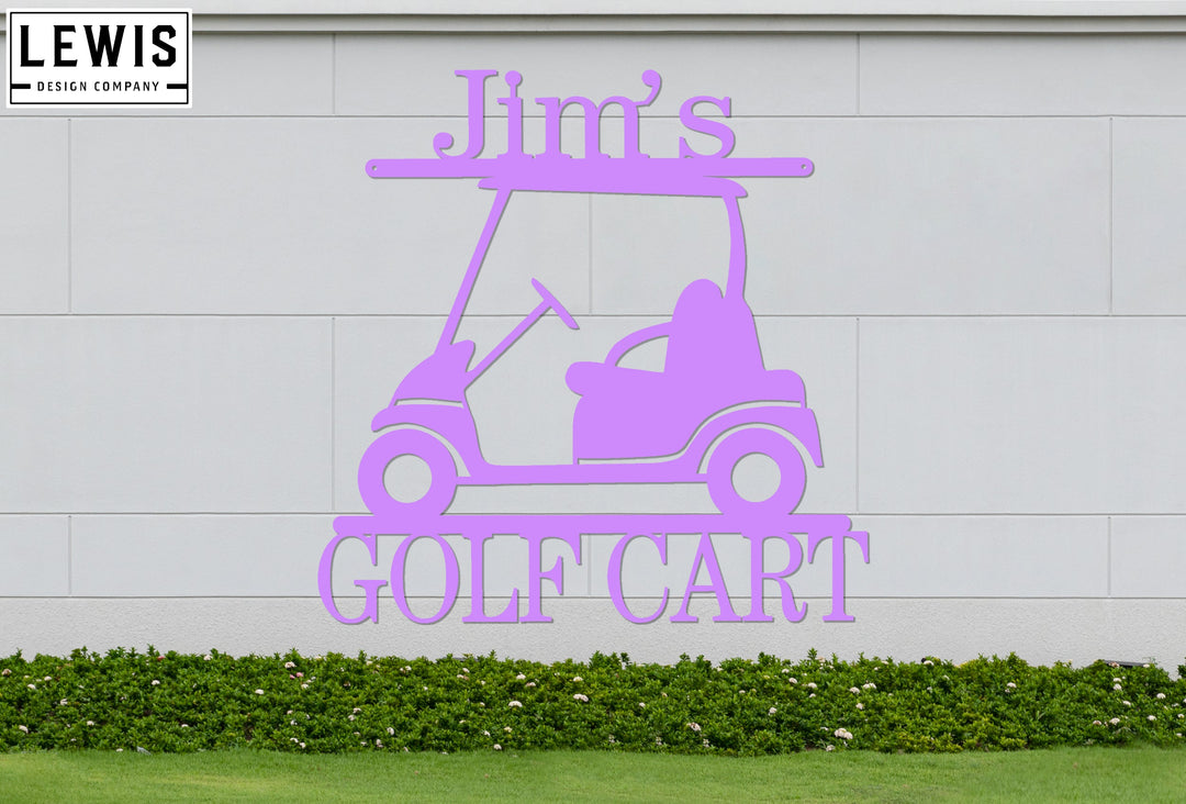 Golf Cart Custom Metal Sign | Personalized Golf Decor