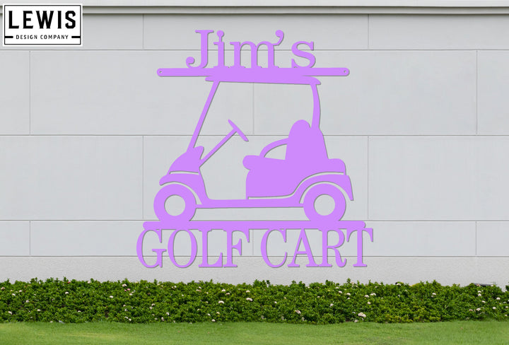 Golf Cart Custom Metal Sign | Personalized Golf Decor