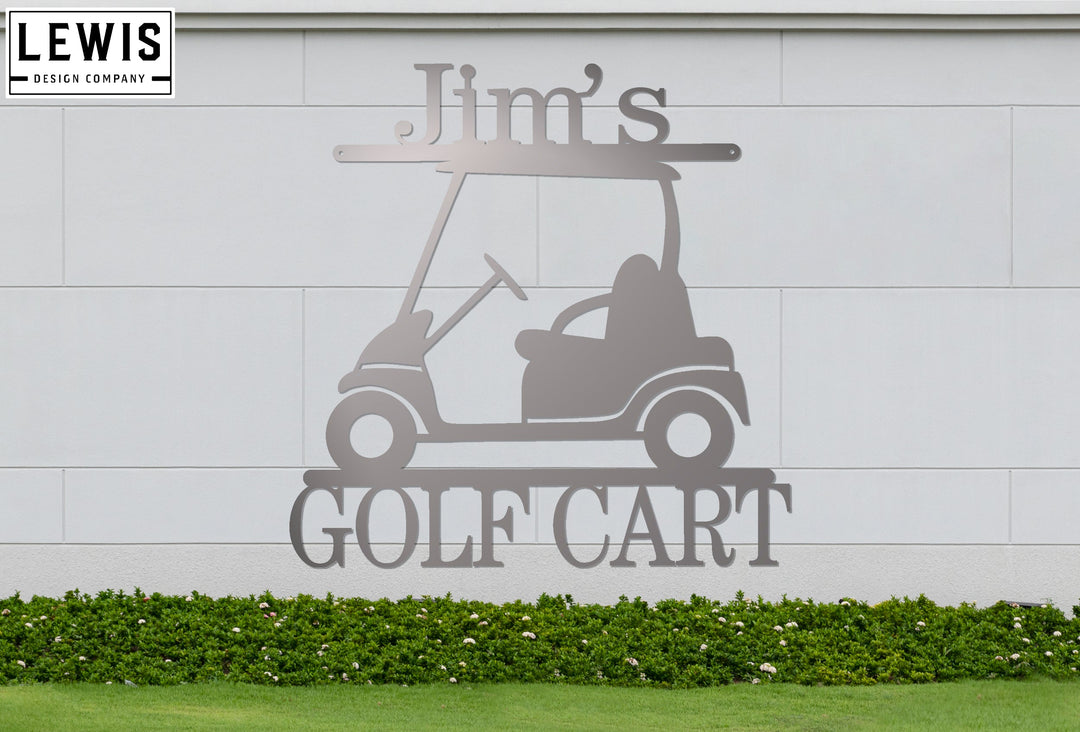 Golf Cart Custom Metal Sign | Personalized Golf Decor