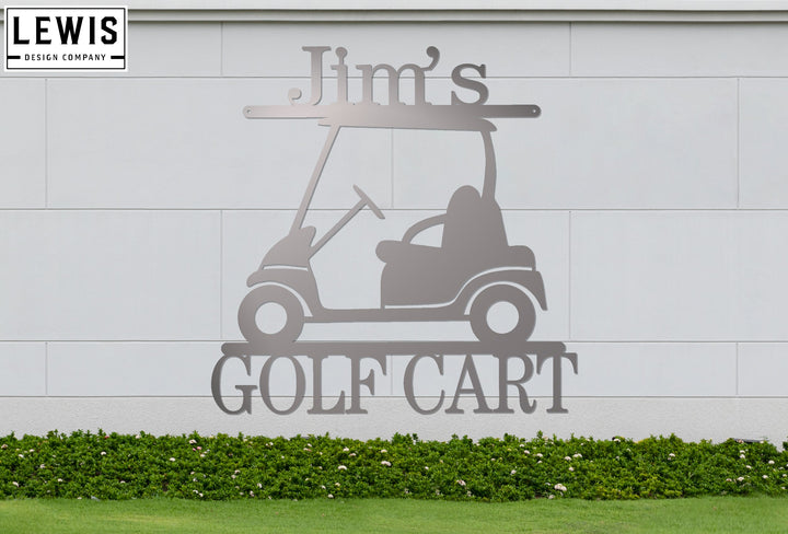 Golf Cart Custom Metal Sign | Personalized Golf Decor