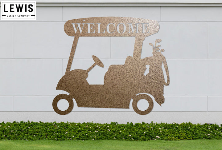 Golf Cart Welcome Sign