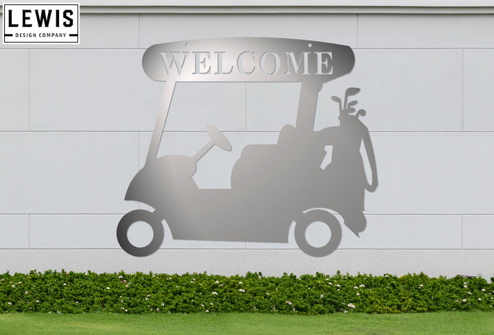 Golf Cart Welcome Sign