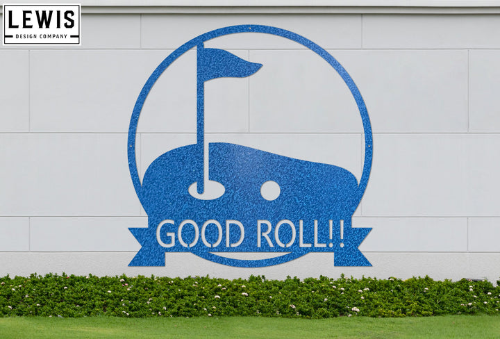 Golf Hole Custom Monogram Steel Sign