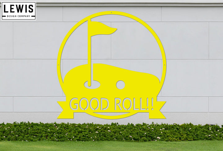 Golf Hole Custom Monogram Steel Sign