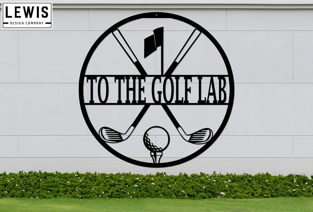 Personalized Golf Monogram Metal Sign | Custom Sports Decor