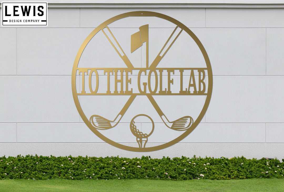 Personalized Golf Monogram Metal Sign | Custom Sports Decor
