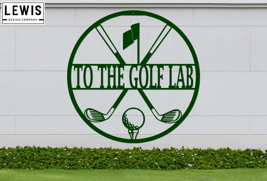 Personalized Golf Monogram Metal Sign | Custom Sports Decor