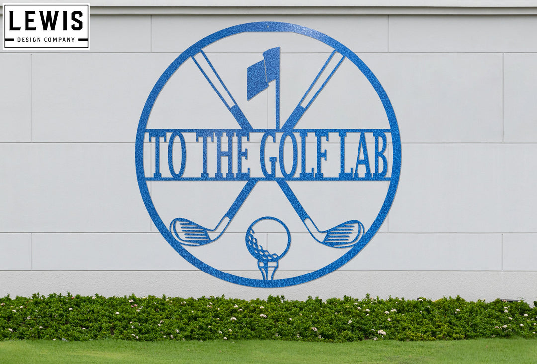 Personalized Golf Monogram Metal Sign | Custom Sports Decor