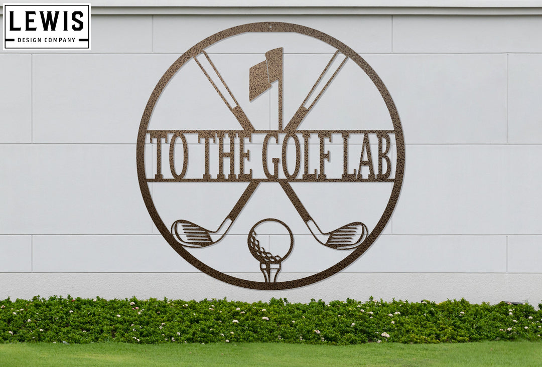 Personalized Golf Monogram Metal Sign | Custom Sports Decor