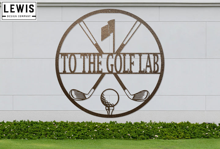 Personalized Golf Monogram Metal Sign | Custom Sports Decor