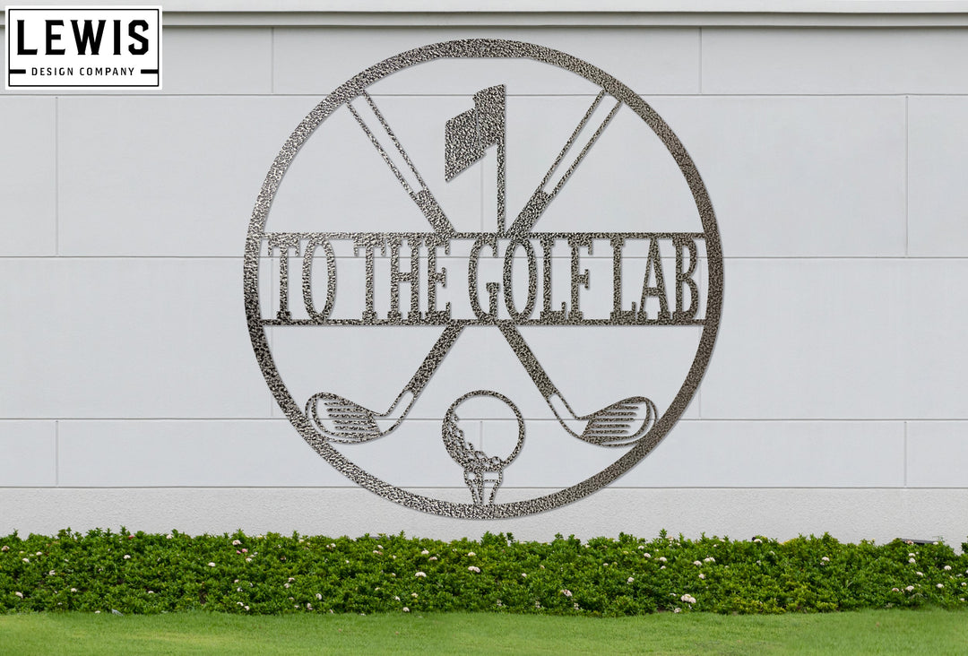 Personalized Golf Monogram Metal Sign | Custom Sports Decor