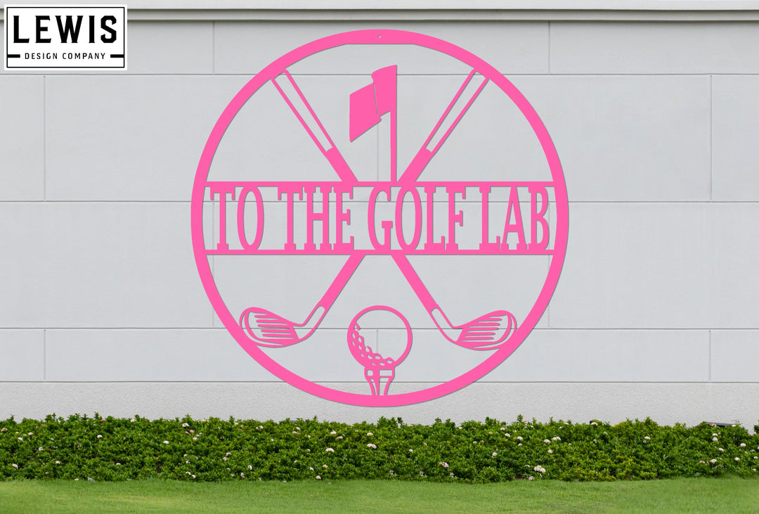 Personalized Golf Monogram Metal Sign | Custom Sports Decor