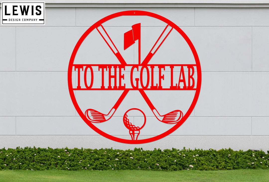 Personalized Golf Monogram Metal Sign | Custom Sports Decor