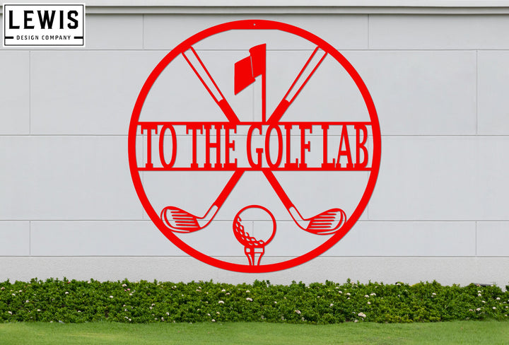 Personalized Golf Monogram Metal Sign | Custom Sports Decor