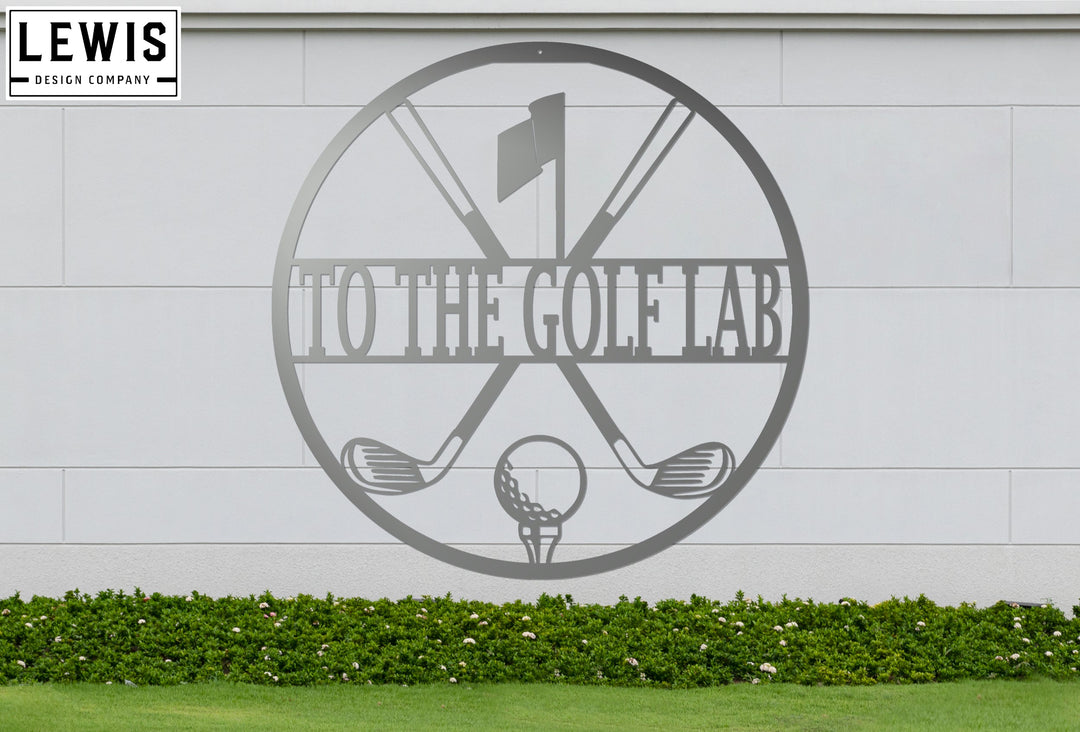 Personalized Golf Monogram Metal Sign | Custom Sports Decor
