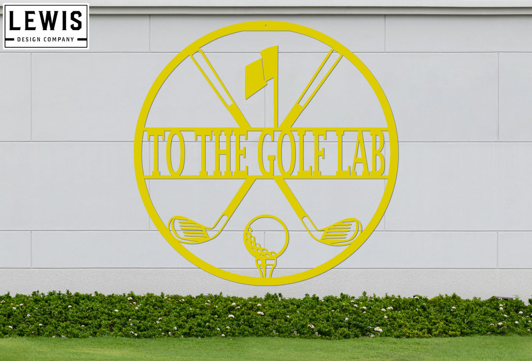 Personalized Golf Monogram Metal Sign | Custom Sports Decor