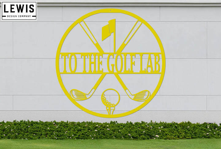 Personalized Golf Monogram Metal Sign | Custom Sports Decor