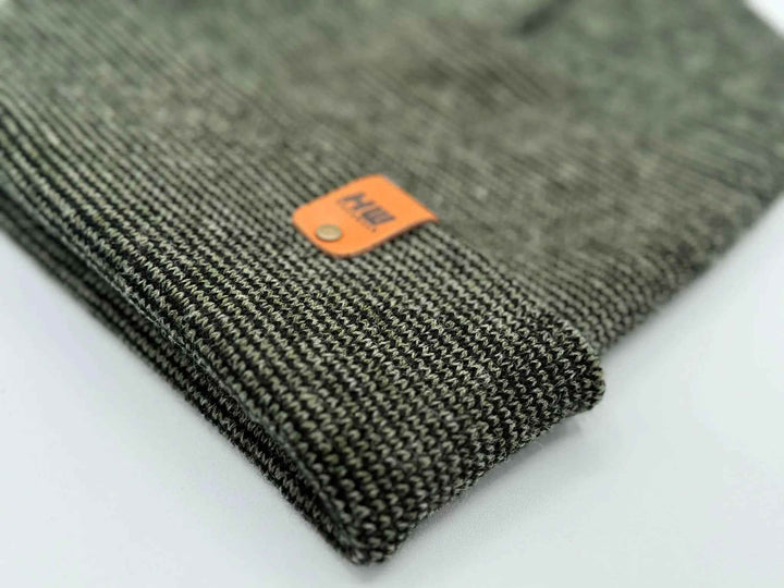 HAAKWEAR Traditional Classic Fusion Cuffed Beanie - Black / Green, Made in USA