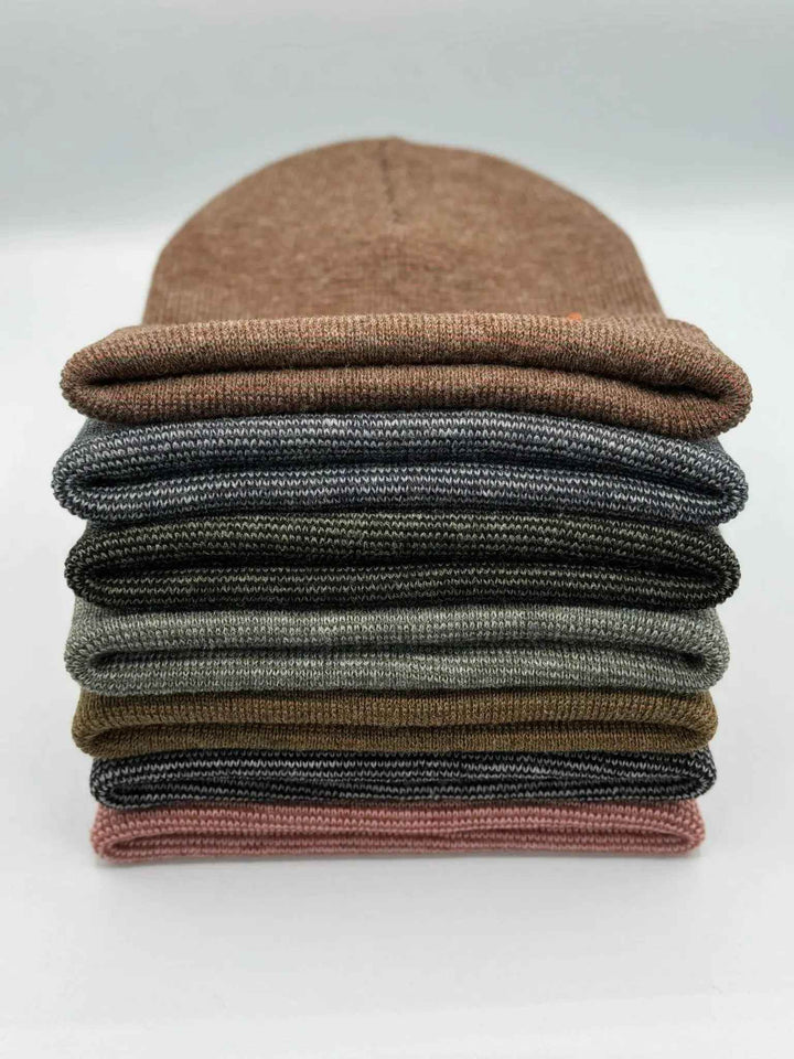 HAAKWEAR Traditional Classic Fusion Cuffed Beanie - Burgundy / Green, Made in USA