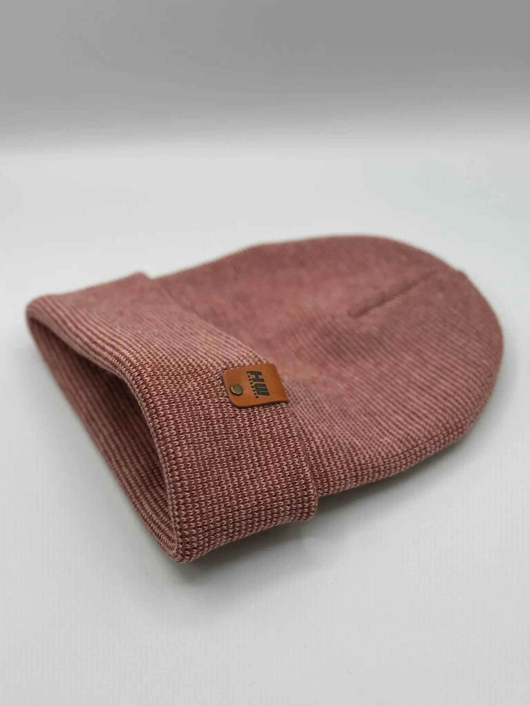 HAAKWEAR Traditional Classic Fusion Cuffed Beanie - Burgundy / Pink, Made in USA