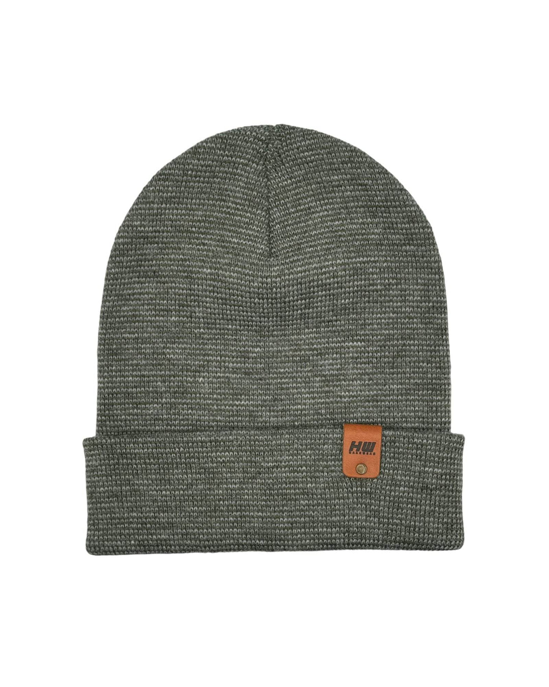 HAAKWEAR Traditional Classic Fusion Cuffed Beanie - Gray / Green, Made in USA
