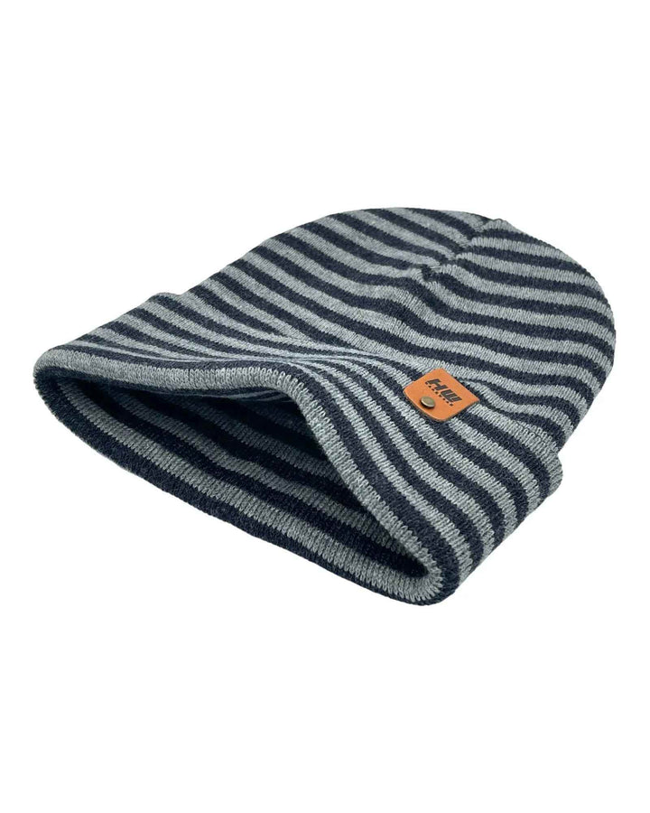 HAAKWEAR Traditional Classic RORO Cuffed Beanie / Hat - Gray / Denim, Made in USA
