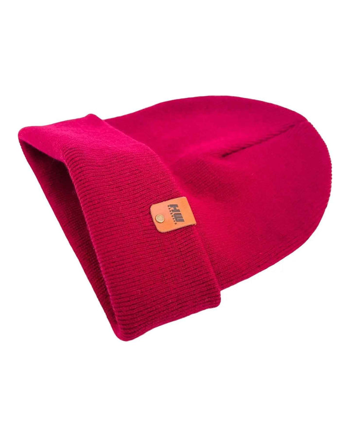 HAAKWEAR Traditional Burnt Maroon Beanie | Classic Cuffed Knit Hat | Made in USA