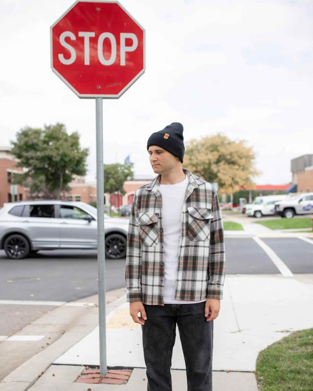 HAAKWEAR Traditional Charcoal Black Beanie | Classic Cuffed Knit Hat | Made in USA