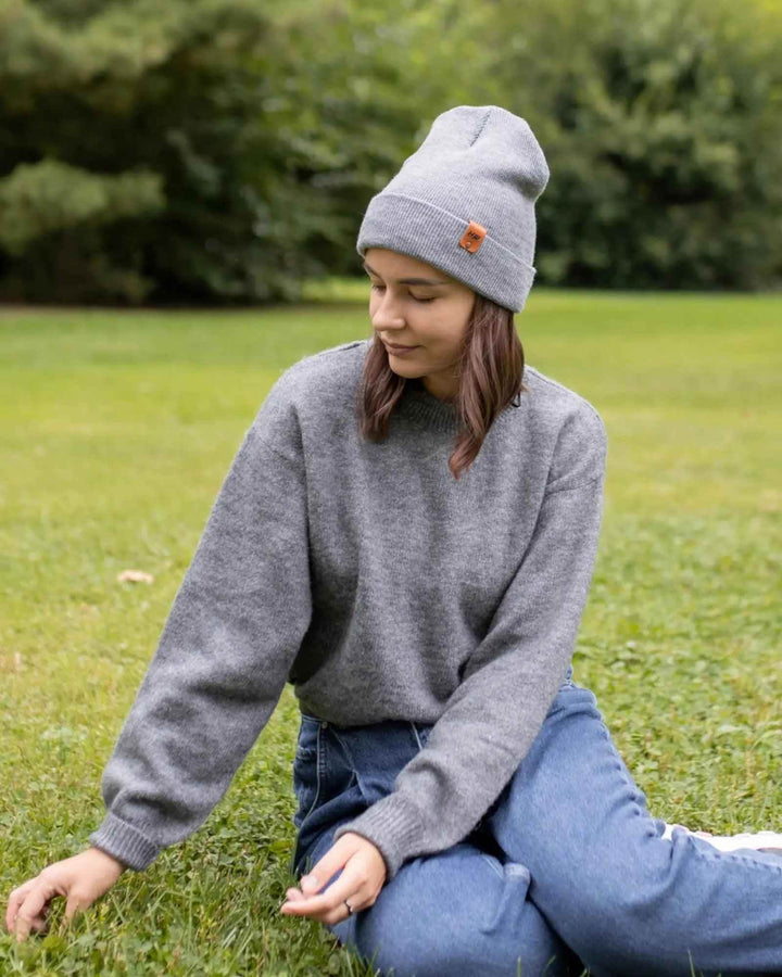 HAAKWEAR Traditional Koala Gray Beanie | Classic Cuffed Knit Hat | Made in USA