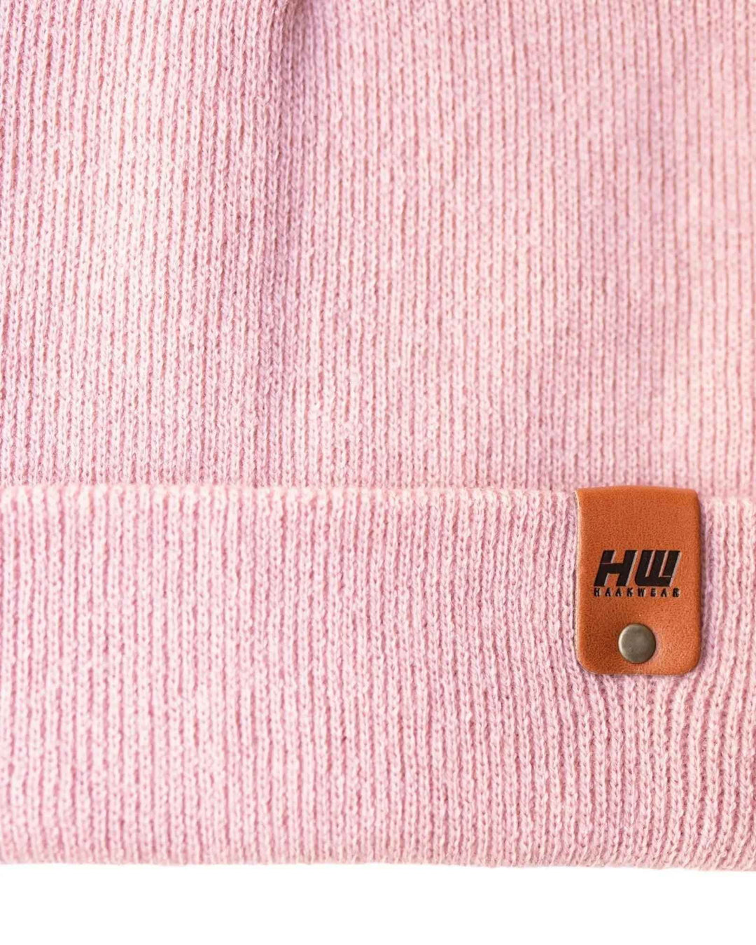 HAAKWEAR Traditional Pearl Pink Beanie | Classic Cuffed Knit Hat | Made in USA