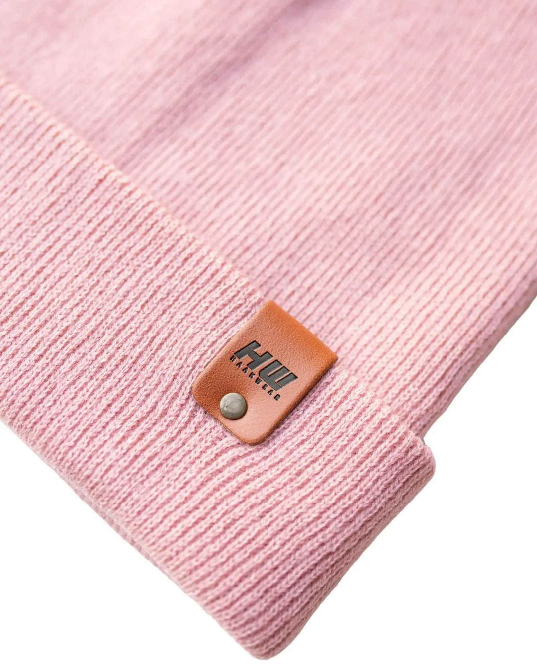 HAAKWEAR Traditional Pearl Pink Beanie | Classic Cuffed Knit Hat | Made in USA