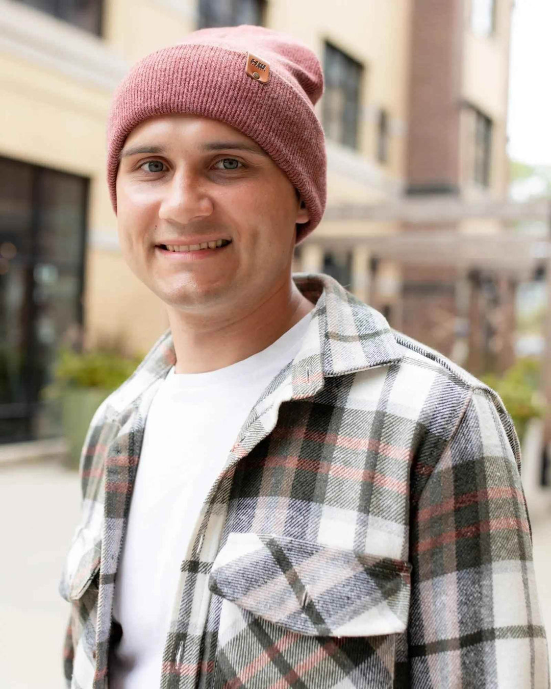 HAAKWEAR Traditional Rusty Burgundy Beanie | Classic Cuffed Knit Hat | Made in USA